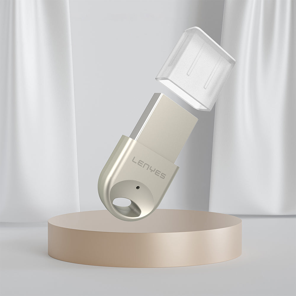 Lenyes LR202 USB Bluetooth 5.1 Wireless Transmitter Adaptör Gümüş