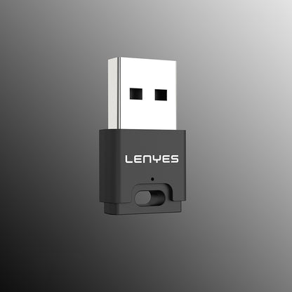 Lenyes LR203 USB Bluetooth 5.0 Wireless Transmitter Adaptör Siyah