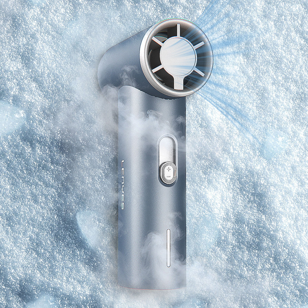 Lenyes LTF01 Dijital LED Göstergeli 3 Kademeli Portatif Soğutucu El Fanı Gri