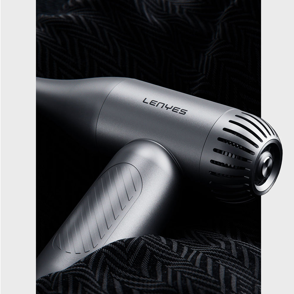 Lenyes LTF02 Dijital LED Göstergeli 4 Kademeli Çok Fonksiyonlu Turbo El Fanı Gri