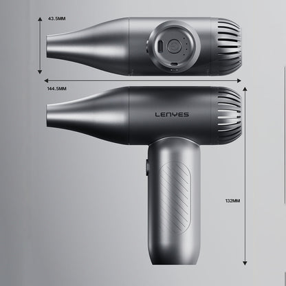 Lenyes LTF02 Dijital LED Göstergeli 4 Kademeli Çok Fonksiyonlu Turbo El Fanı Gri