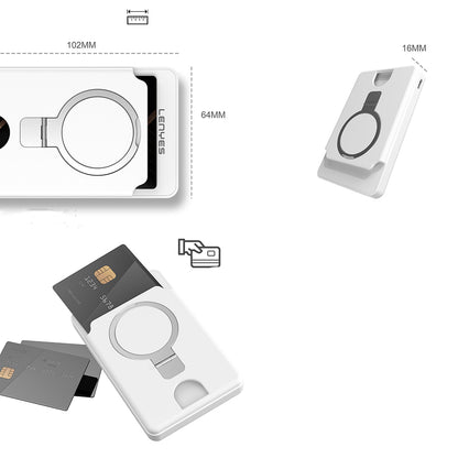 Lenyes PW0006D PD 20W Hızlı Şarj Özellikli Kartlıklı Standlı Wireless Powerbank 15W 5000mAh Beyaz