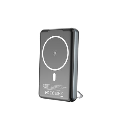 Lenyes PW1001D PD 22.5W Hızlı Şarj Özellikli Standlı Wireless Powerbank 15W 10000mAh Gri