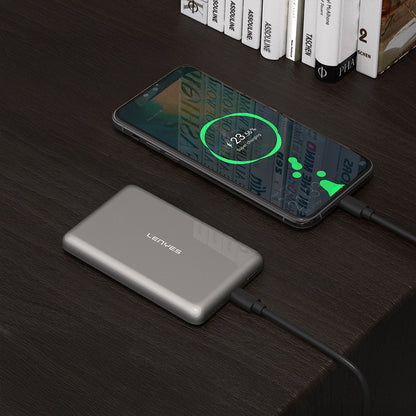 Lenyes PW1015D Ultra İnce LED Göstergeli Wireless Powerbank 15W 10000mAh