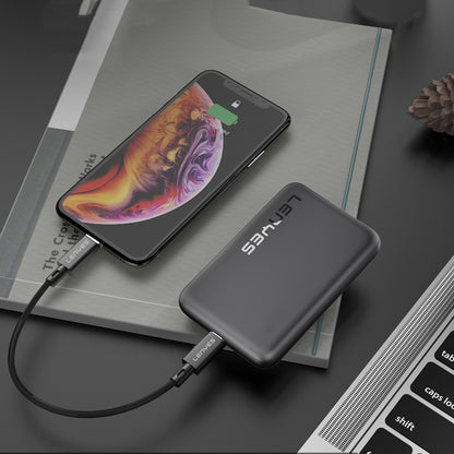 Lenyes PW139D PD 20W Ultra İnce Hızlı Şarj Özellikli Wireless Powerbank 15W 10000mAh Beyaz