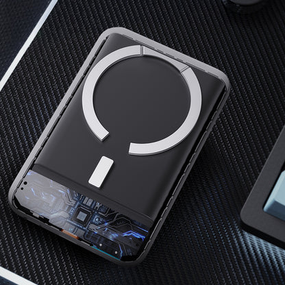 Lenyes PW139D PD 20W Ultra İnce Hızlı Şarj Özellikli Wireless Powerbank 15W 10000mAh Siyah