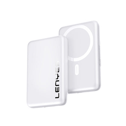 Lenyes PW139D PD 20W Ultra İnce Hızlı Şarj Özellikli Wireless Powerbank 15W 10000mAh Beyaz