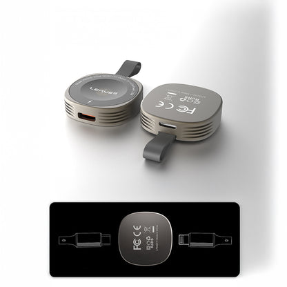 Lenyes PW316 Akıllı Saat Mini Wireless Magnetik Şarj Aleti 2.5W Gri