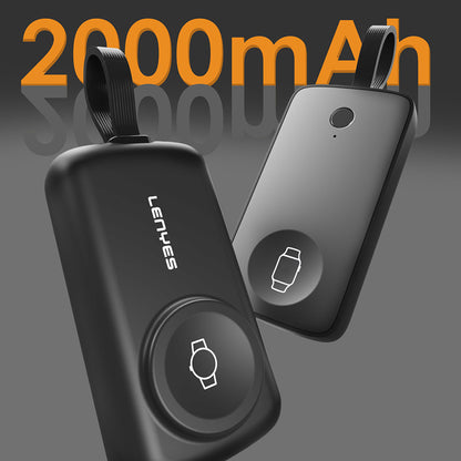 Lenyes PX0001D Akıllı Saat Kablosuz Şarj Özellikli Taşınabilir Type-C Kablolu Powerbank 2000mAh 2W Siyah