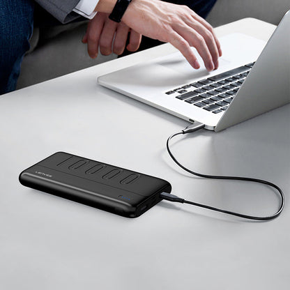 Lenyes PX135P Led Işık Göstergeli Taşınabilir Powerbank 10W 10000mAh Siyah