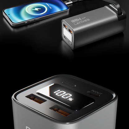 Lenyes PX2001D Hızlı Şarj Özellikli Dijital LED Göstergeli Taşınabilir Powerbank 100W 20000mAh Gümüş