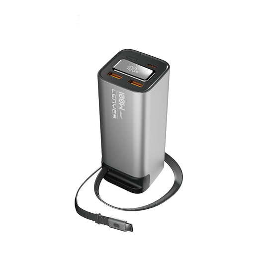 Lenyes PX2001D Hızlı Şarj Özellikli Dijital LED Göstergeli Taşınabilir Powerbank 100W 20000mAh Gümüş