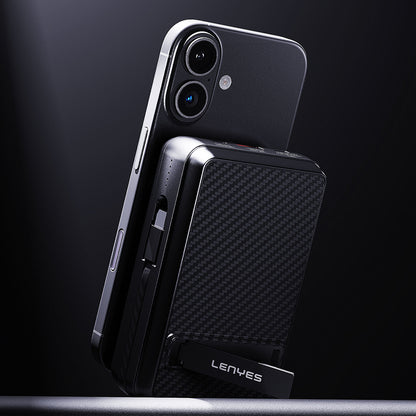 Lenyes PX274D PD 22.5W Standlı M-safe Şarj Özellikli Wireless Powerbank 15W 20000mAh Siyah