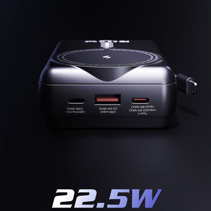 Lenyes PX274D PD 22.5W Standlı M-safe Şarj Özellikli Wireless Powerbank 15W 20000mAh Siyah
