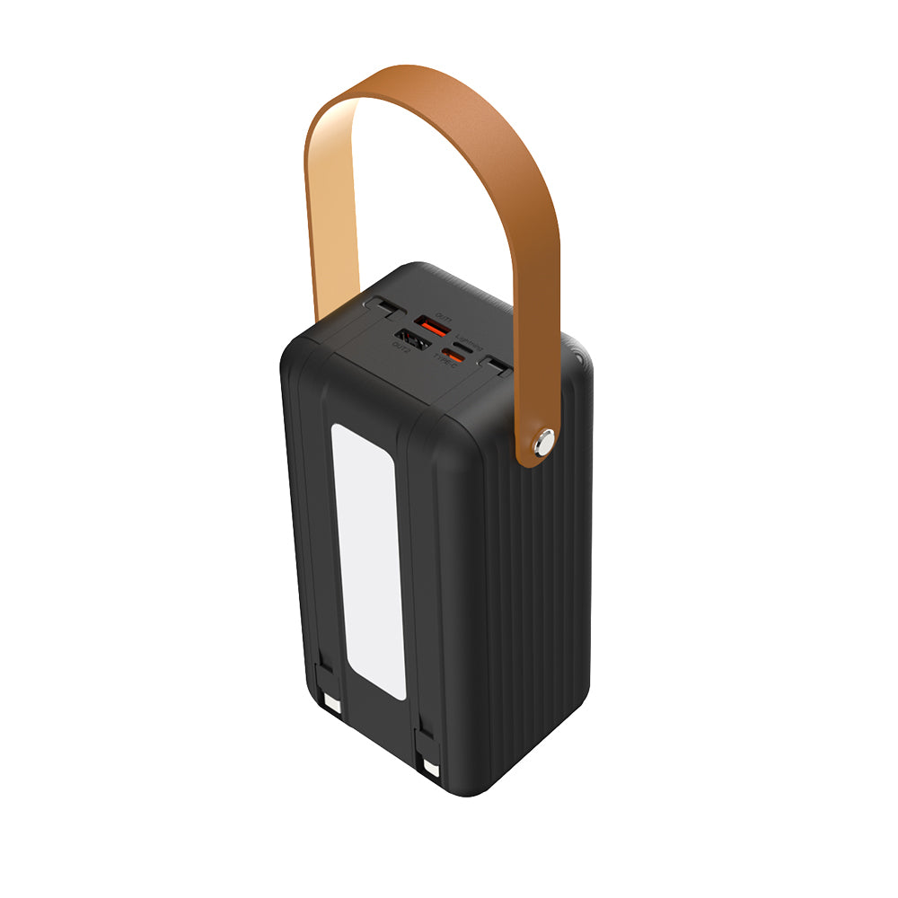 Lenyes PX691D LED Göstergeli Taşınabilir Askılı Powerbank 22.5W 60.000mAh Siyah