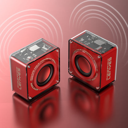 Lenyes S222 Mini TWS Kablosuz Bluetooth Hoparlör v5.3 5W Kırmızı