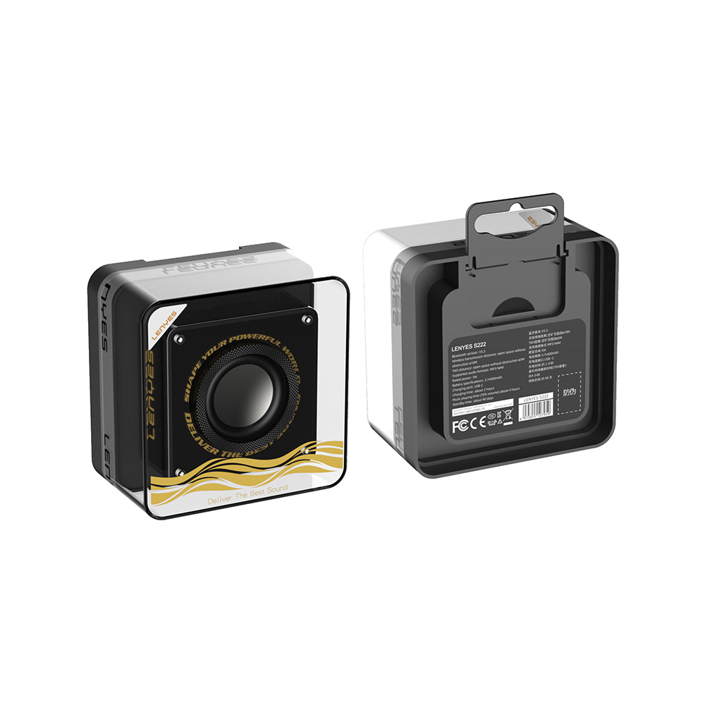 Lenyes S222 Mini TWS Kablosuz Bluetooth Hoparlör v5.3 5W Kırmızı