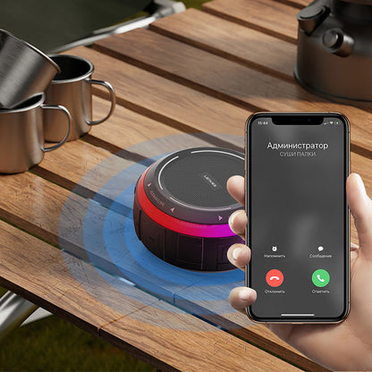 Lenyes S223 RGB Işıklı Askı Aparatlı Mini Bluetooth Speaker Hoparlör v5.3 Yeşil