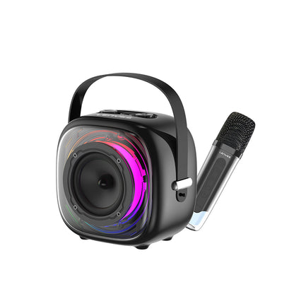 Lenyes S226 RGB Işıklı Askılı Mikrofonlu Bluetooth Speaker Hoparlör v5.3 Siyah