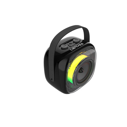 Lenyes S226 RGB Işıklı Askılı Mikrofonlu Bluetooth Speaker Hoparlör v5.3 Siyah