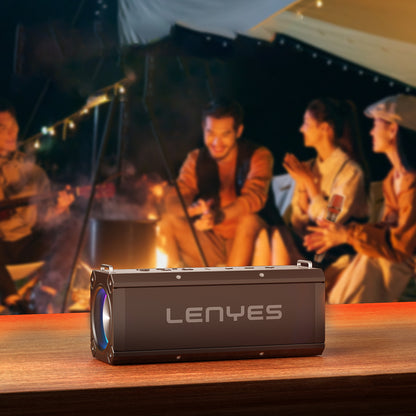 Lenyes S828 RGB Led Işıklı TWS Bluetooth Speaker Hoparlör v5.0 Siyah