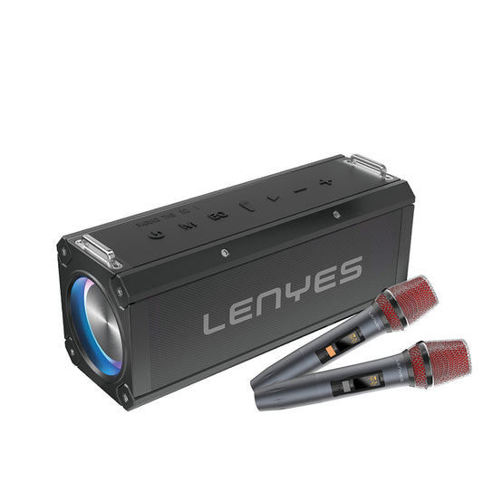 Lenyes S828 RGB Led Işıklı TWS Bluetooth Speaker Hoparlör v5.0 Siyah