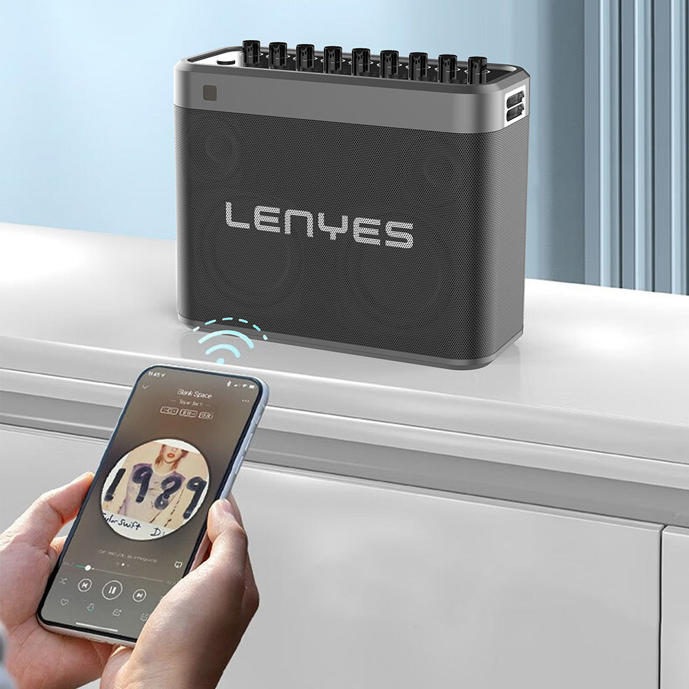 Lenyes S830 Mikrofonlu Çoklu Giriş TWS Karaoke Bluetooth Hoparlör v5.0 160W Siyah