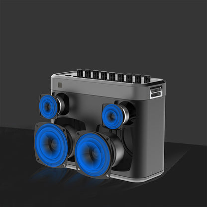 Lenyes S830 Mikrofonlu Çoklu Giriş TWS Karaoke Bluetooth Hoparlör v5.0 160W Siyah