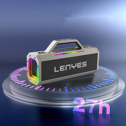 Lenyes S833 RGB Led Işıklı Bluetooth Speaker Hoparlör ve Karaoke Bluetooth Mikrofon v5.0 Siyah