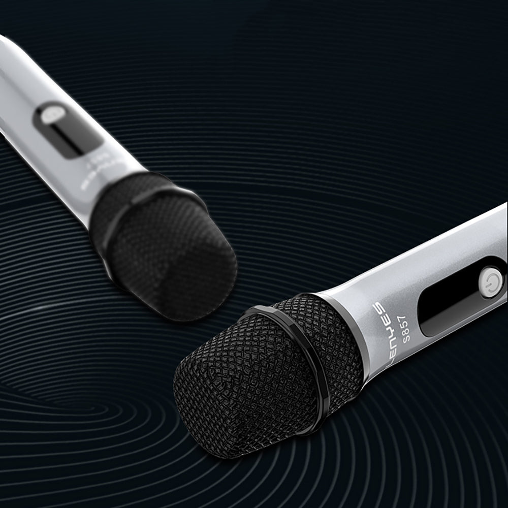 Lenyes S857 RGB Işıklı Çift Mikrofonlu Taşınabilir TWS Bluetooth Speaker Hoparlör v5.3 Siyah