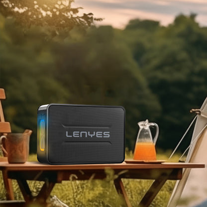 Lenyes S859 RGB Işıklı Çift Mikrofonlu TWS Bluetooth Speaker Hoparlör v5.3 Siyah