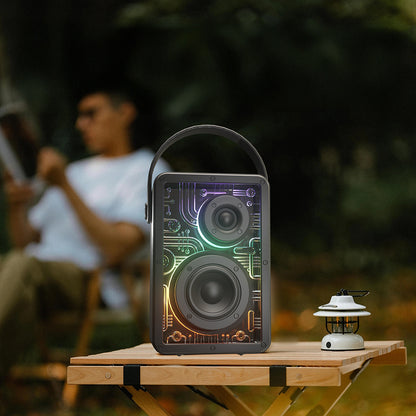 Lenyes S860 RGB Işıklı Taşınabilir Bluetooth Speaker Hoparlör v5.3 Siyah