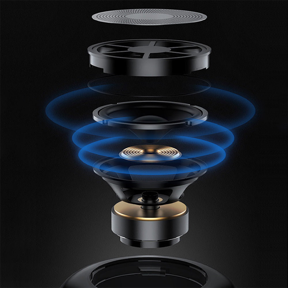 Lenyes S865 Luminous Serisi Su Geçirmez Çoklu Giriş RGB Işıklı TWS Bluetooth Hoparlör v5.3 40W Siyah