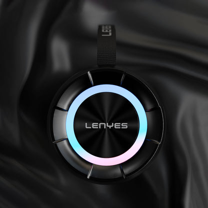 Lenyes S871 RGB Işıklı Taşınabilir Su Geçirmez TWS Bluetooth Hoparlör Siyah