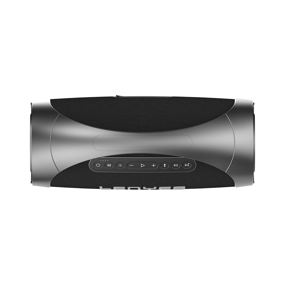 Lenyes S873 RGB Işıklı Taşınabilir Kumandalı&Mikrofonlu TWS Bluetooth Speaker Hoparlör v5.3 Siyah