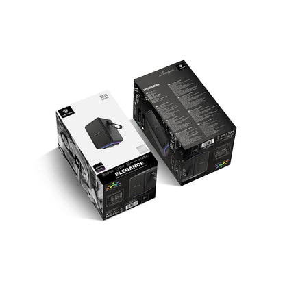 Lenyes S874 Su Geçirmez Özellikli RGB Işıklı Askılı Taşınabilir TWS Bluetooth Hoparlör v5.3 Siyah