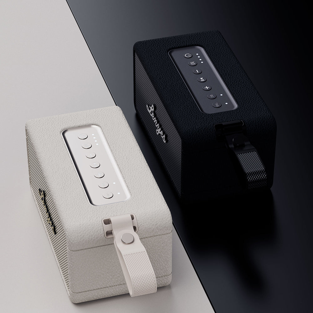 Lenyes S875 Elegance Serisi RGB Işıklı Taşınabilir Su Geçirmez TWS Bluetooth Hoparlör v5.3 40W Siyah