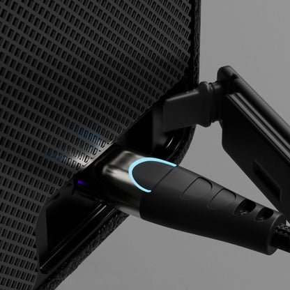 Lenyes S876 Supreme Serisi RGB Işıklı Taşınabilir Su Geçirmez TWS Bluetooth Hoparlör v5.3 45W Siyah