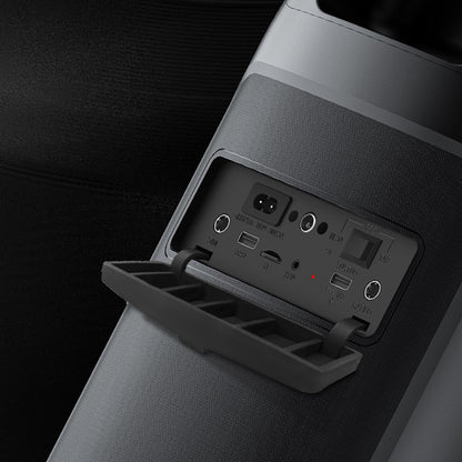 Lenyes S882 Su Geçirmez Mikrofonlu Çoklu Giriş RGB Işıklı TWS Karaoke FM Bluetooth Hoparlör v5.3 200W Siyah