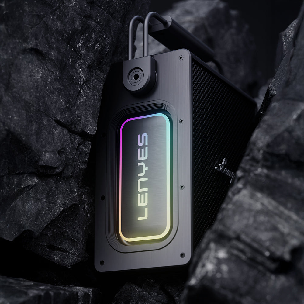 Lenyes Titan 1 Serisi RGB Işıklı Çift Mikrofonlu Bluetooth Speaker Hoparlör v5.3 5000mAh Siyah