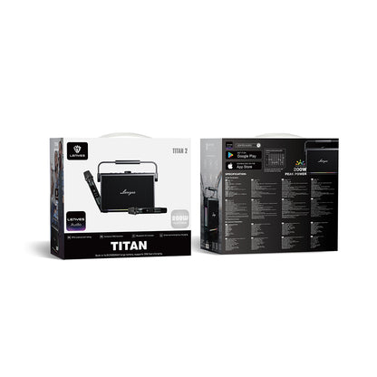 Lenyes Titan 2 Serisi RGB Işıklı Çİft Mikrofonlu Taşınabilir TWS Bluetooth Speaker Hoparlör v5.3 5000mAh Siyah