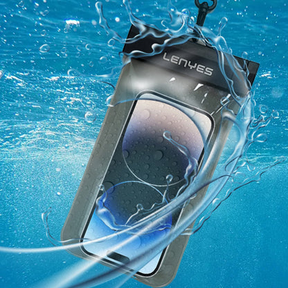 Lenyes WB2001 IPX8 Sertifikalı Universal Su Geçirmez 7.2 inç Kılıf Siyah