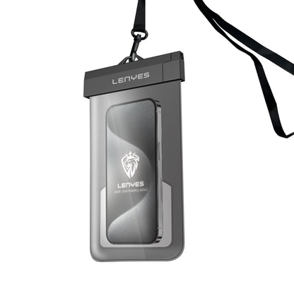 Lenyes WB2001 IPX8 Sertifikalı Universal Su Geçirmez 7.2 inç Kılıf Siyah