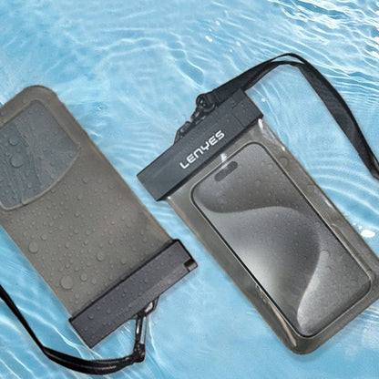 Lenyes WB2001 IPX8 Sertifikalı Universal Su Geçirmez 7.2 inç Kılıf Siyah