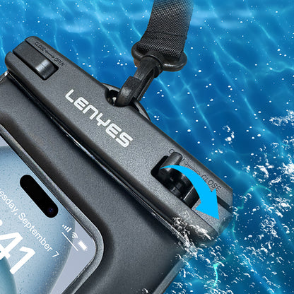 Lenyes WB2002 IP68 Sertifikalı Universal Su Geçirmez 6.7 inç Kılıf Siyah