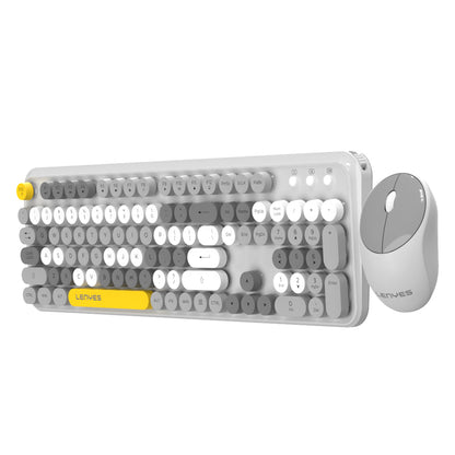 Lenyes WK103 Mekanik 2in1 2.4G Kablosuz Klavye ve 1600 DPI Mouse Seti Mavi