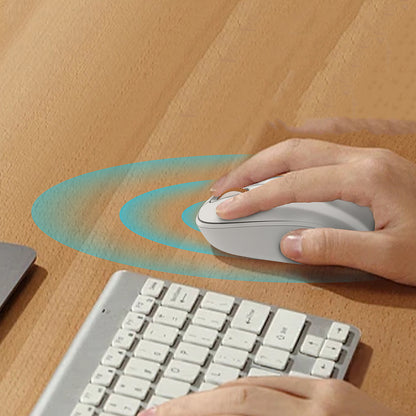 Lenyes WS101 Sessiz Buton Tasarımlı Ergonomik 2.4G Kablosuz Mouse 1600 DPI Beyaz