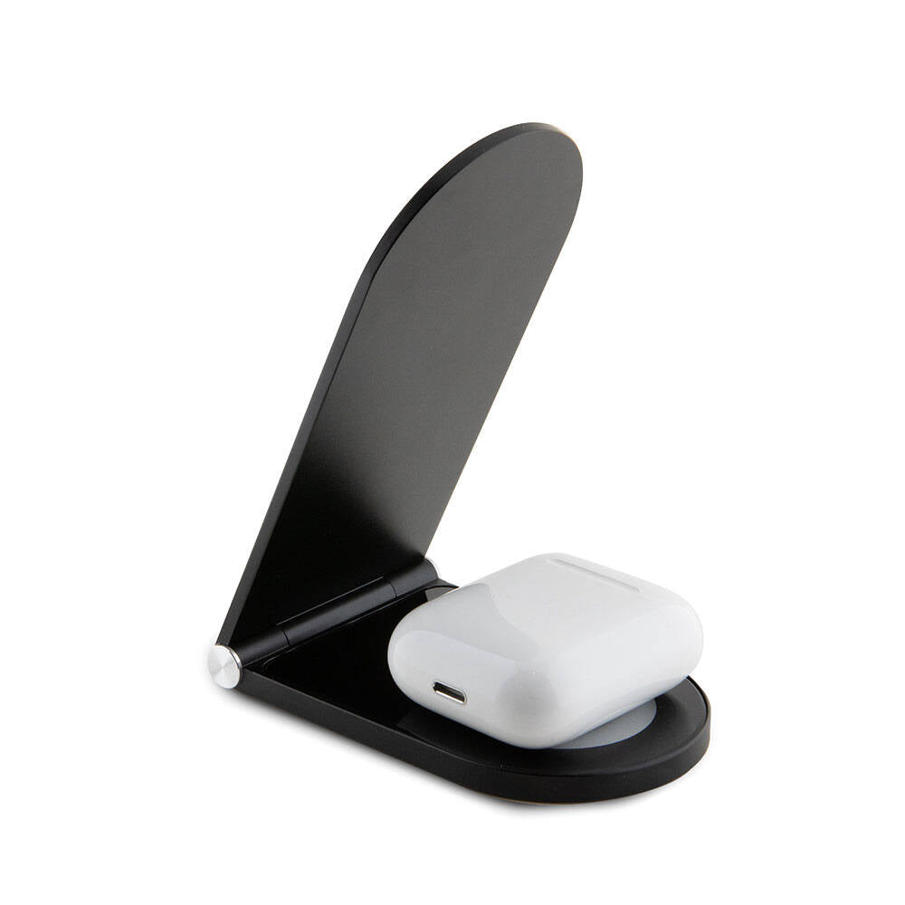 Mercedes Benz Orjinal Lisanslı Katlanabilir Baskı Yıldız Logolu Magnetik Kablosuz Şarj Standı Siyah