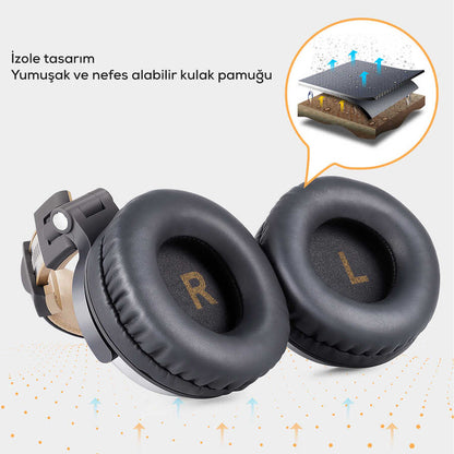 Oneodio Pro 10 3.5mm Kulaklık Siyah-Kırmızı