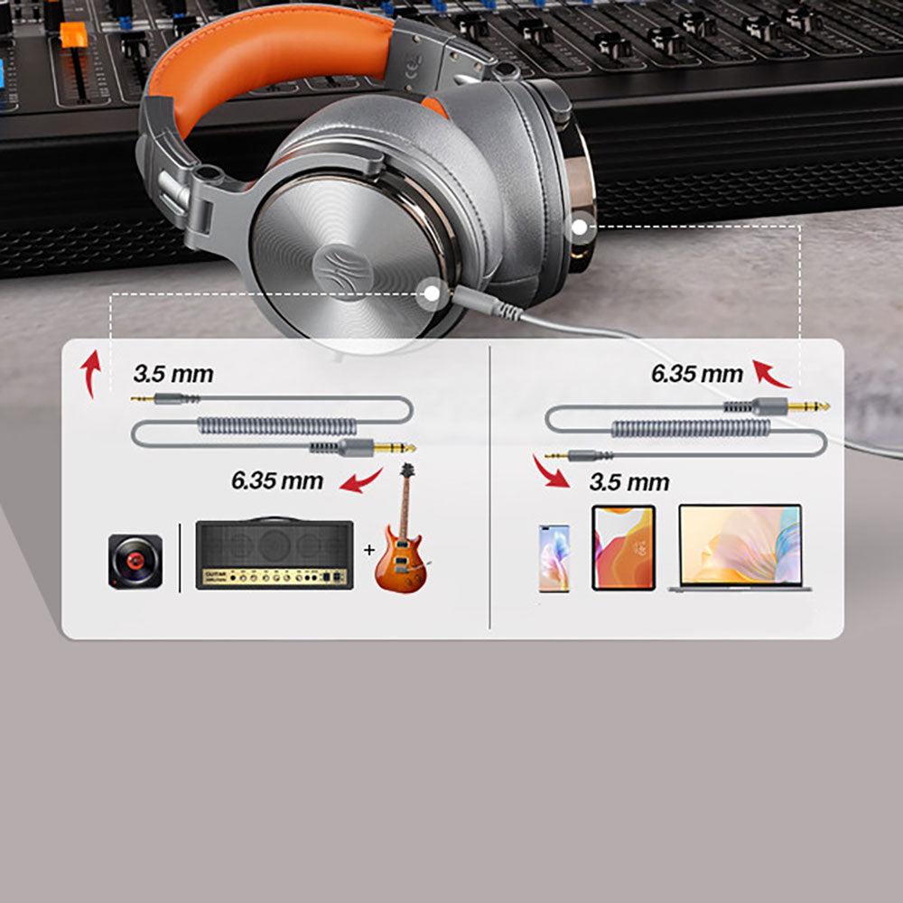 Oneodio Pro 50 Space Gray 3.5mm to 6.35mm DJ Kulaklık Gri